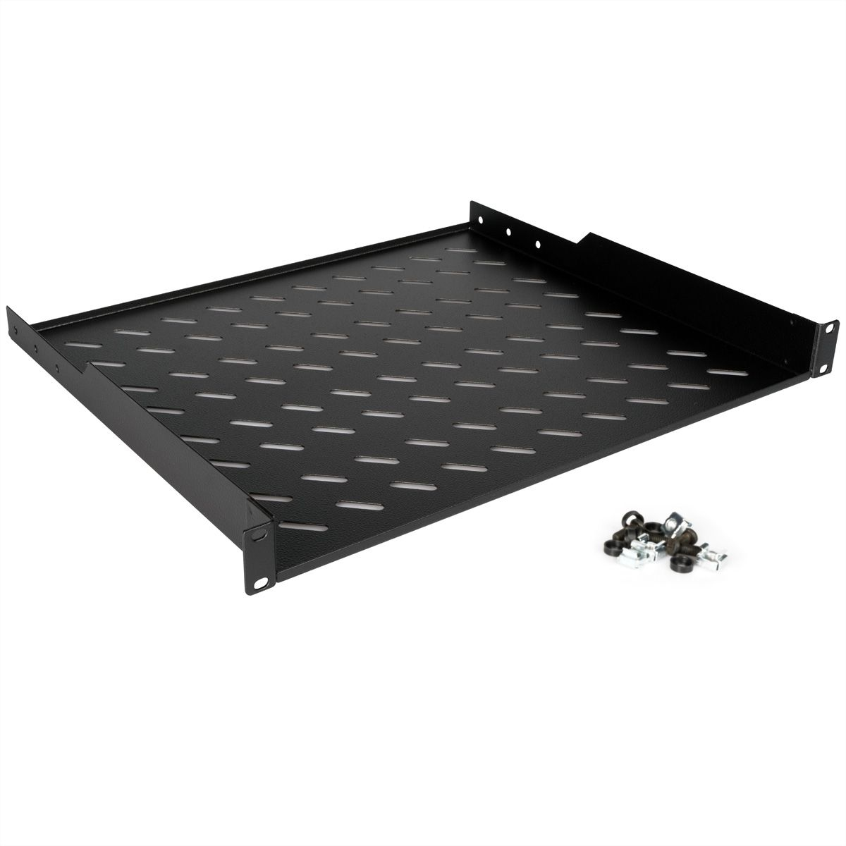 ROLINE 19 Zoll Fachboden 1 HE 400 T 15kg Tragkraft schwarz, Ansicht 4