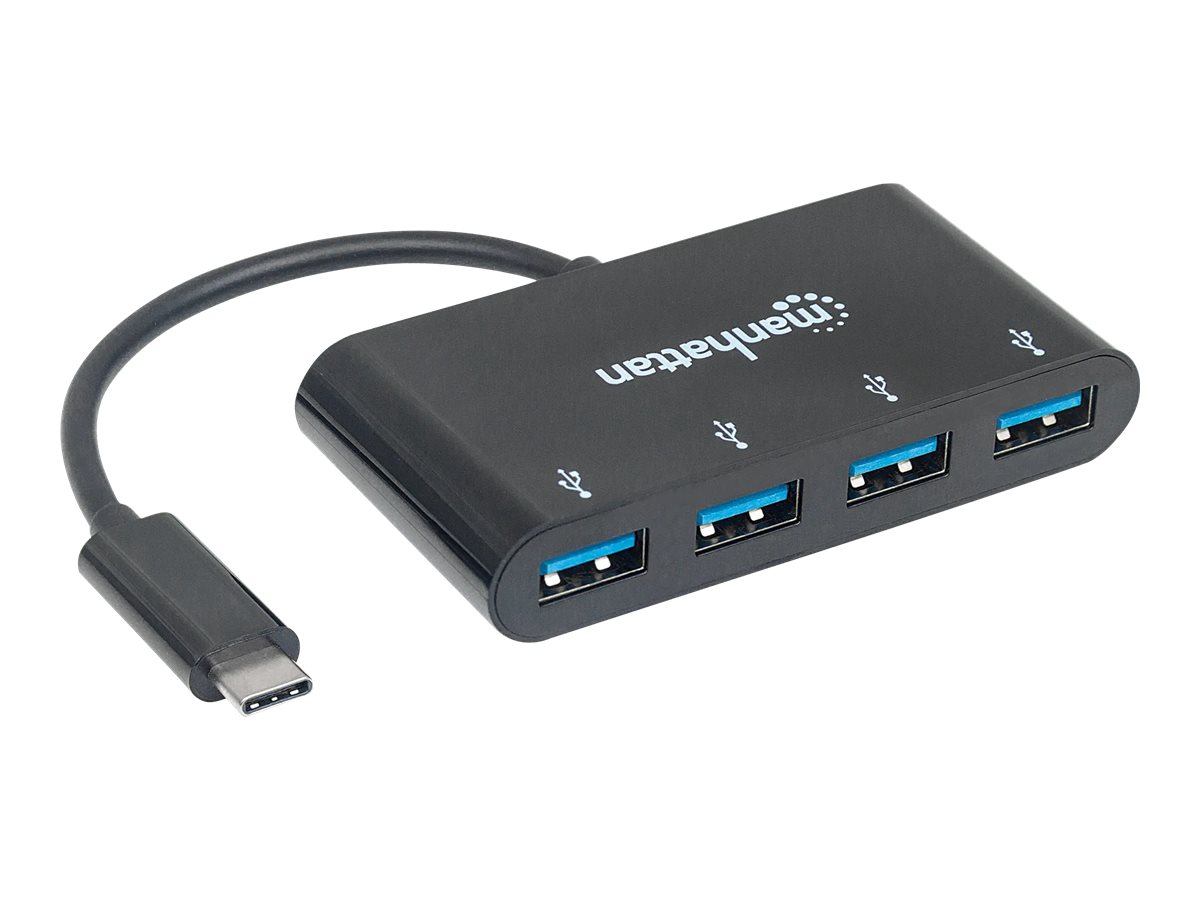 Manhattan USB-C Dock/Hub, Ports (x4): USB-A (x4), Ansicht 3
