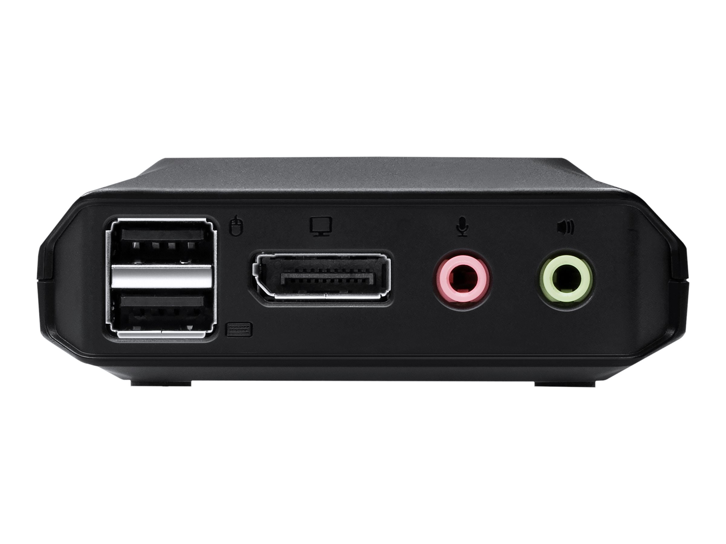 ATEN 2-Port USB-C-DisplayPort-Kabel KVM Switch - 4096 x 2160 Pixel - 4K Ultra HD - 0,74 W - Schwarz, Ansicht 2
