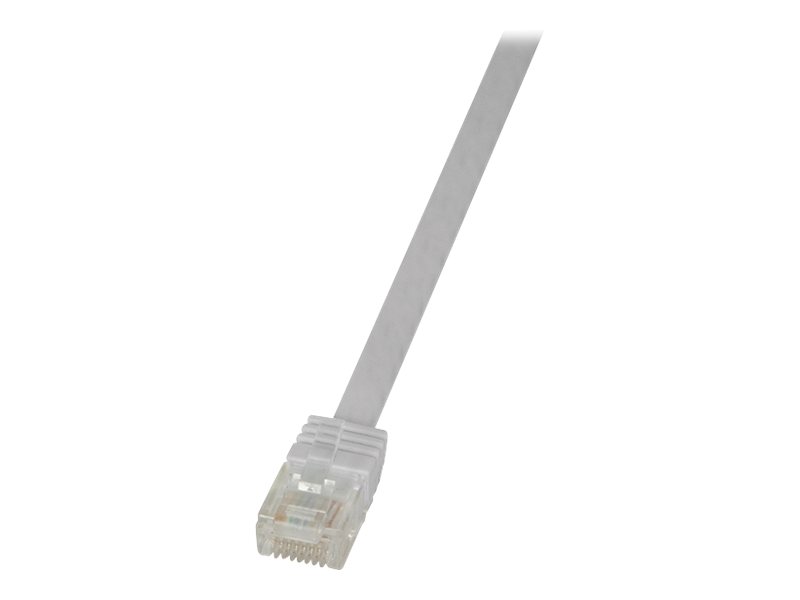 Logilink Flachpatchkabel RJ45 U/UTP Cat6 0.50m weiß (CF2021U)