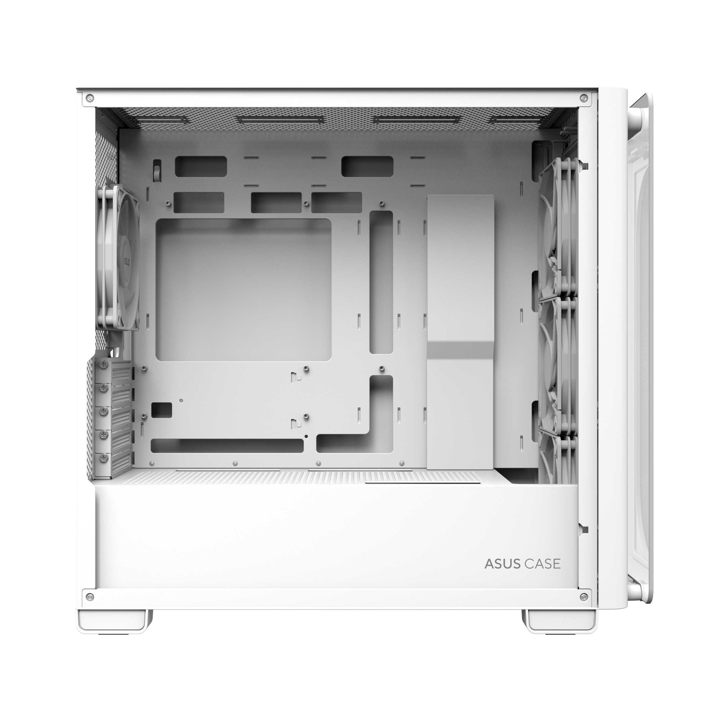ASUS A23 PLUS - microATX - Seitenteil mit Fenster (gehärtetes Glas) - Weiß, Ansicht 3