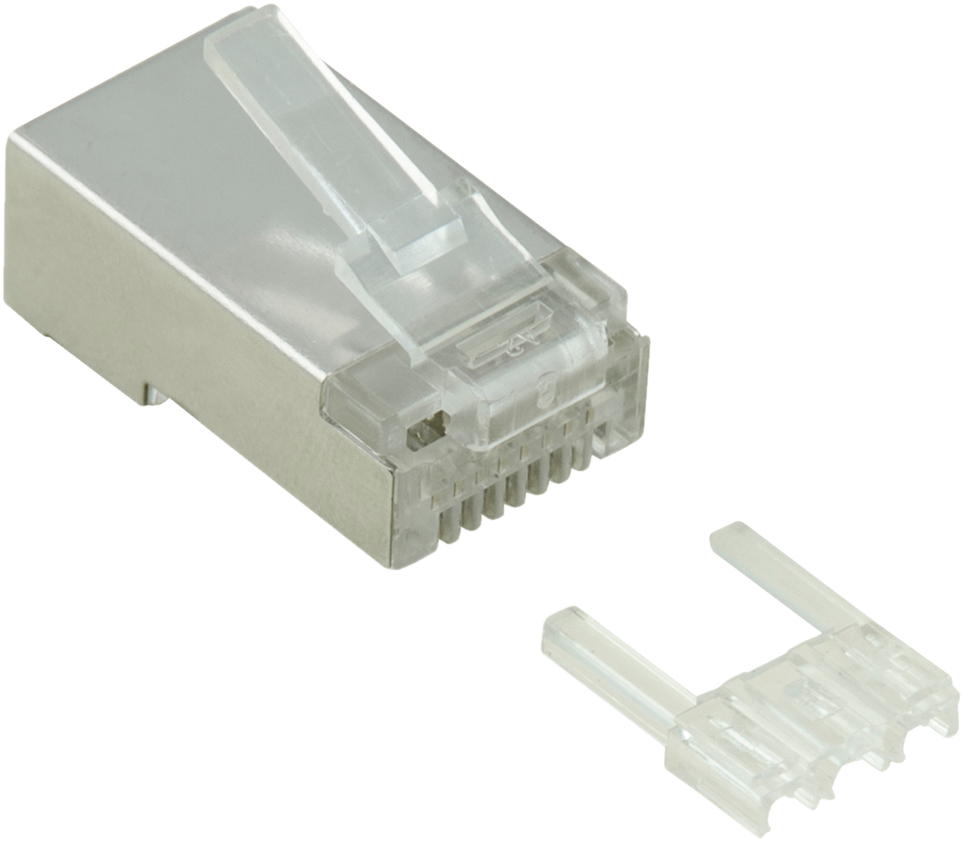 VALUE Netzwerkanschluss - RJ-45 (M) - abgeschirmt - CAT 6e - durchsichtig (Packung mit 10), Ansicht 2