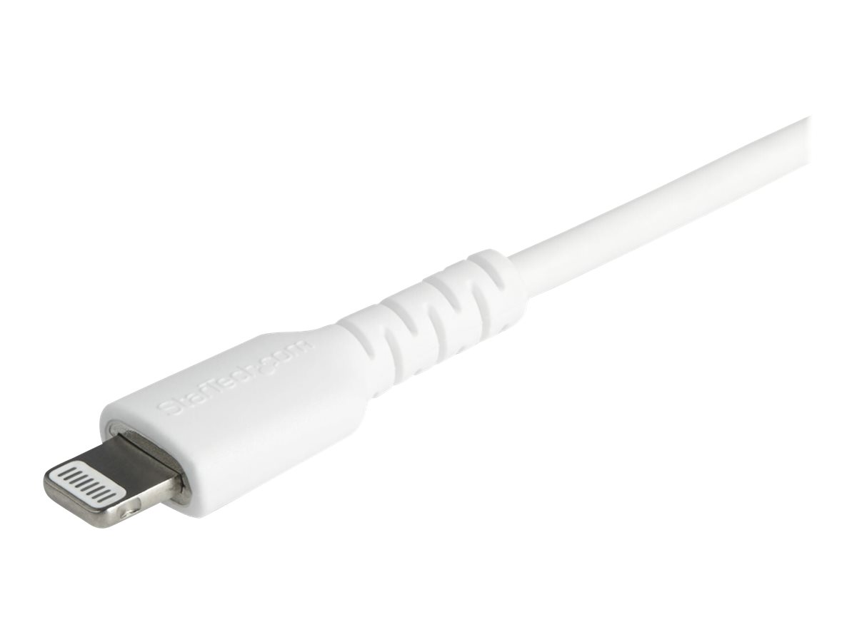 StarTech.com 1m USB-C auf Lightning-Kabel - Hochbelastbare robuste Aramidfaser - USB Typ-C auf Lightningkabel - Lade-Synchronisationskabel - Apple MFi-zertifiziert iPadiPhone 12 - Weiß (RUSBCLTMM1MW)