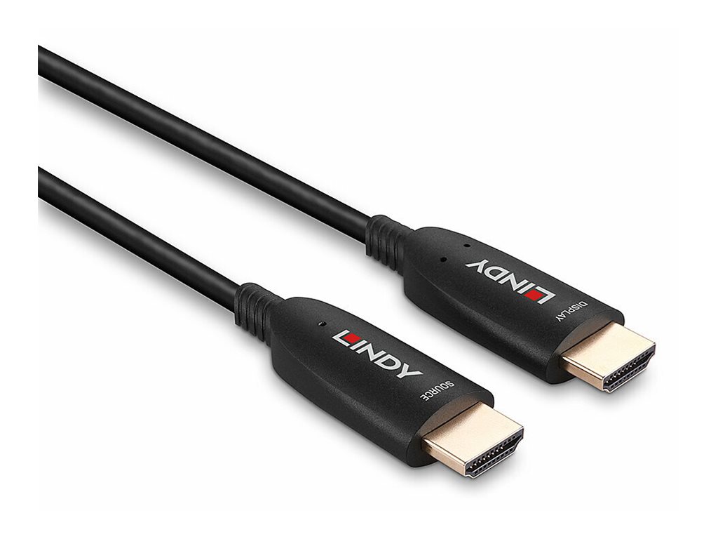 Lindy HDMI-Kabel - HDMI männlich zu HDMI männlich - 100 m - Hybrid Kupfer/Kohlefaser - Schwarz - unterstützt 8K 60 Hz, Ansicht 4