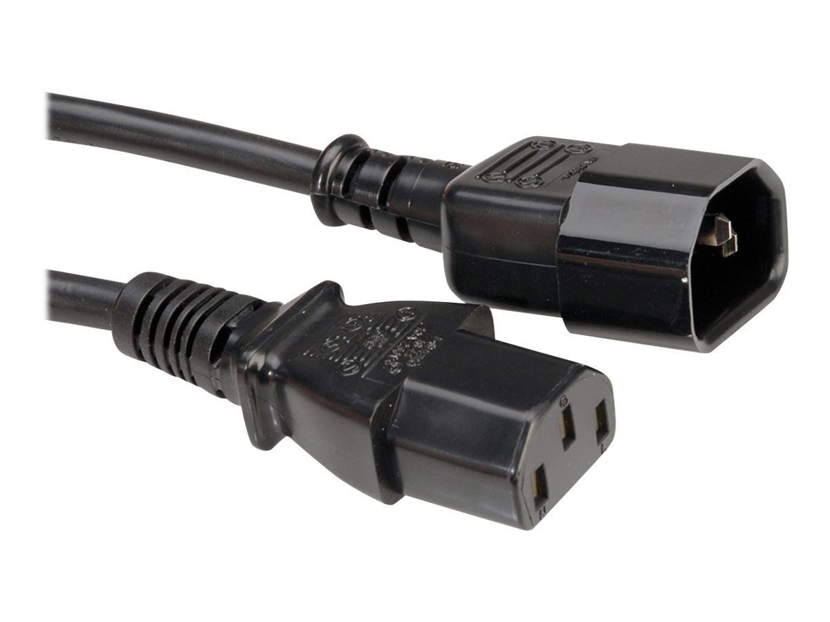 Roline Monitor Power Cable - Spannungsversorgungs-Verlängerungskabel - IEC 60320 C13 zu IEC 60320 C14 - Wechselstrom 250 V - 10 A - 1 m
