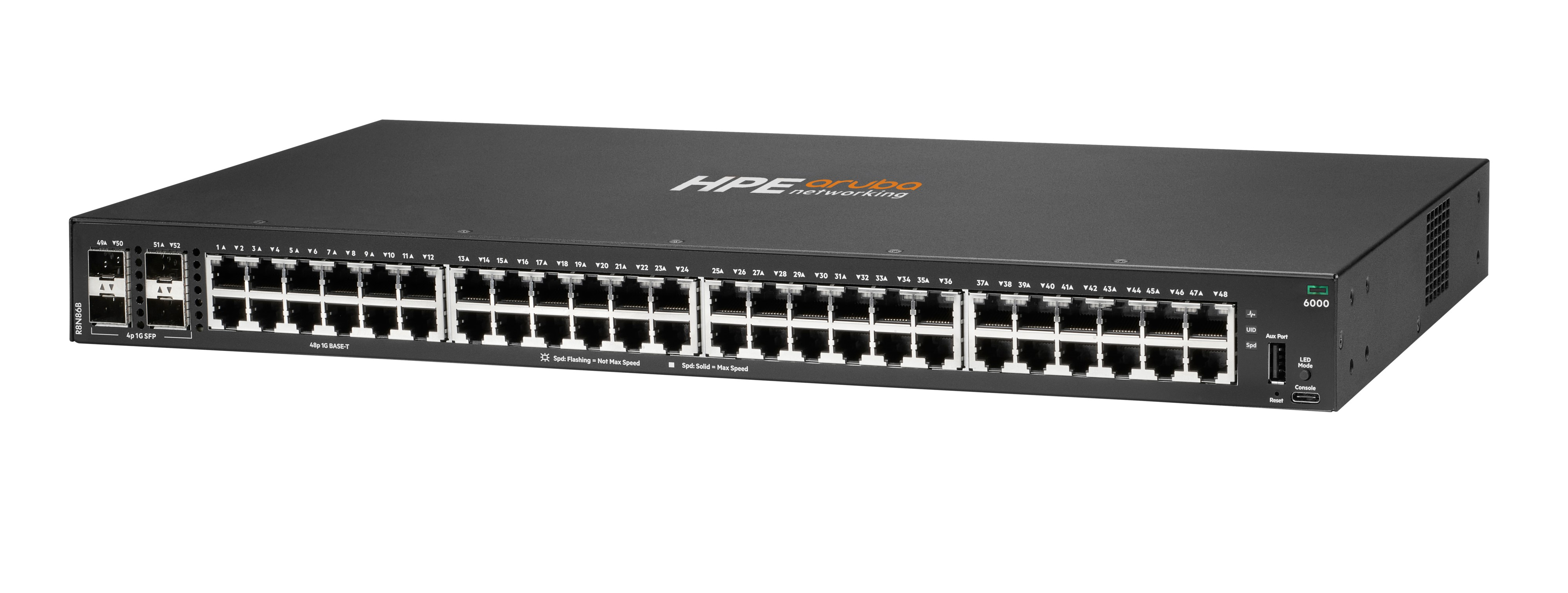 HPE Networking CX 6000 48p 10M/100M/1G 4p SFP 1G Switch EU en, Ansicht 2