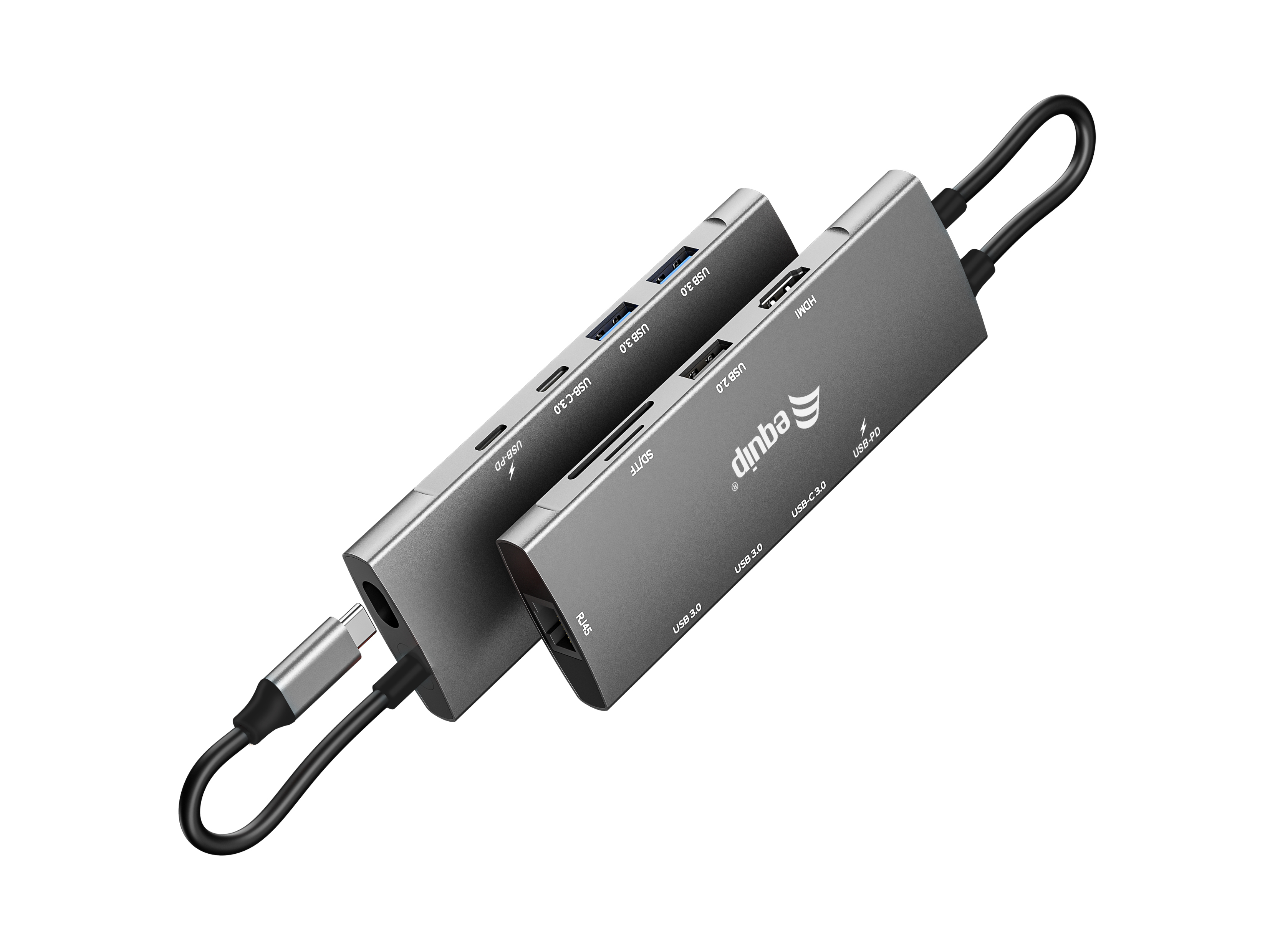 Equip Dock USB-C->HDMI Gigabit LAN USB3.0.100WPD SD/TF 0.25m, Ansicht 4