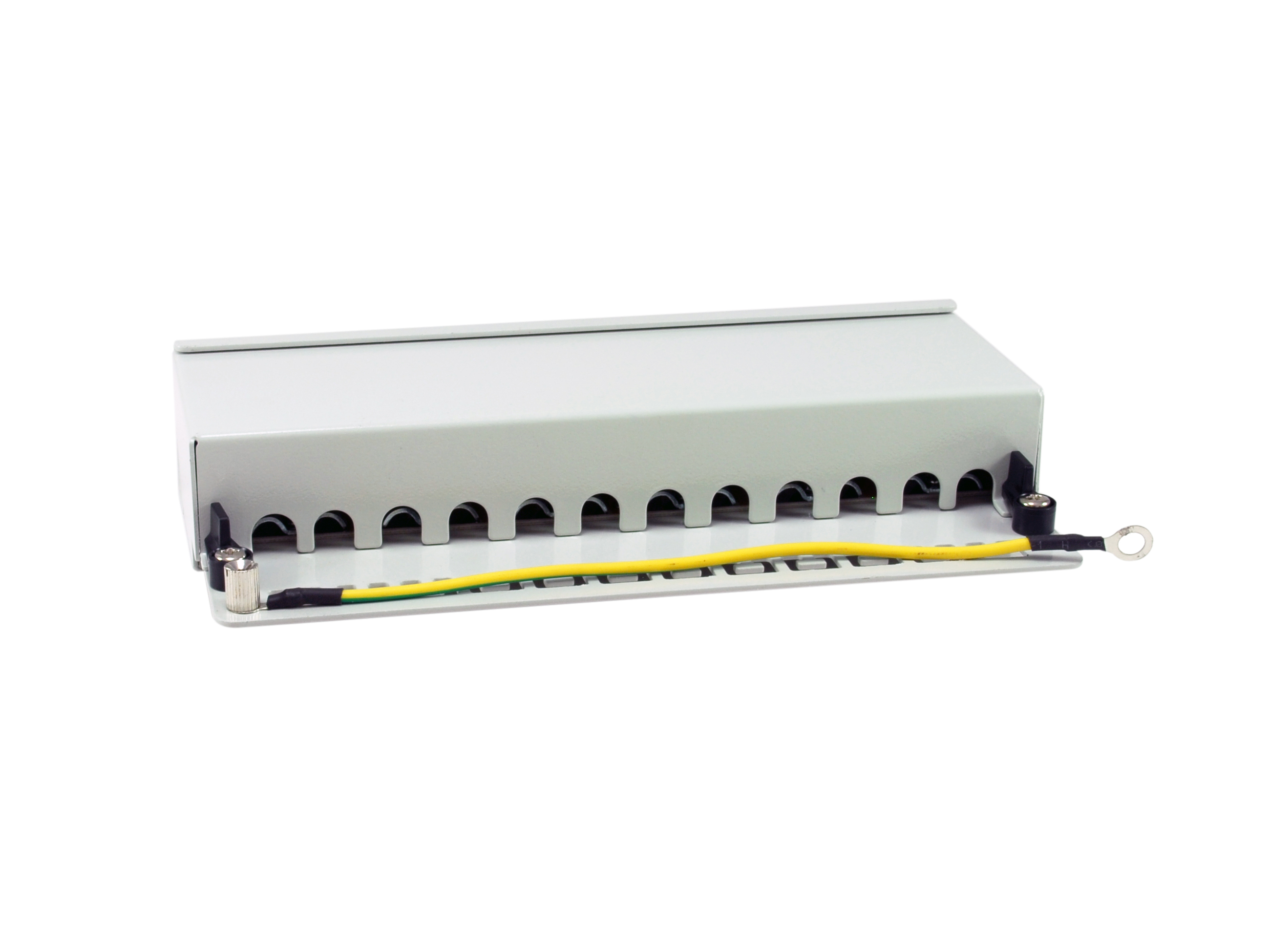 Equip Patchpanel 12x RJ45 Cat6A FTP 1HE Premium hellgrau - Patch-Panel - Ethernet, Ansicht 3