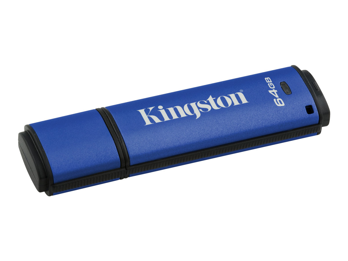 Kingston DataTraveler Vault Privacy 3.0 - USB-Flash-Laufwerk - verschlüsselt - 64 GB - USB 3.0 - TAA-konform
