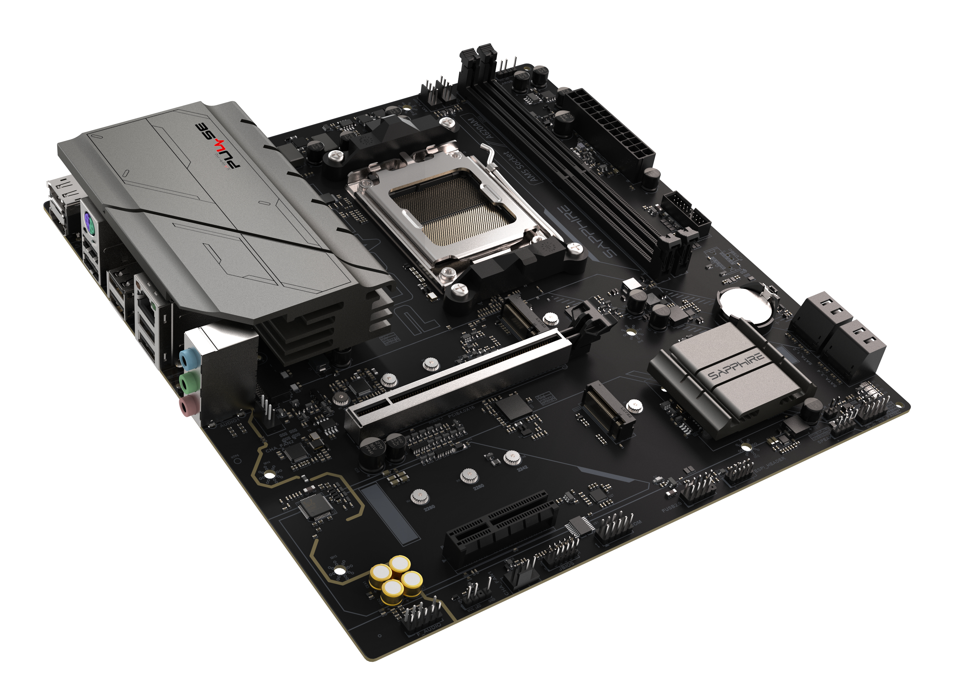 Sapphire PULSE A620AM Mainboard AMD Sockel AM5 - mATX, Ansicht 3