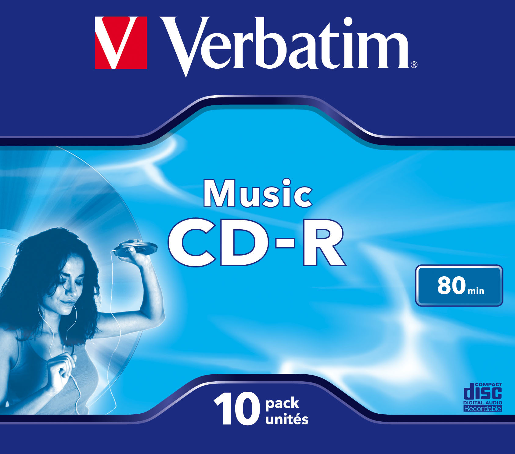 Verbatim Live It! - 10 x CD-R (80 Min) 16x - Jewel Case (Schachtel), Ansicht 2
