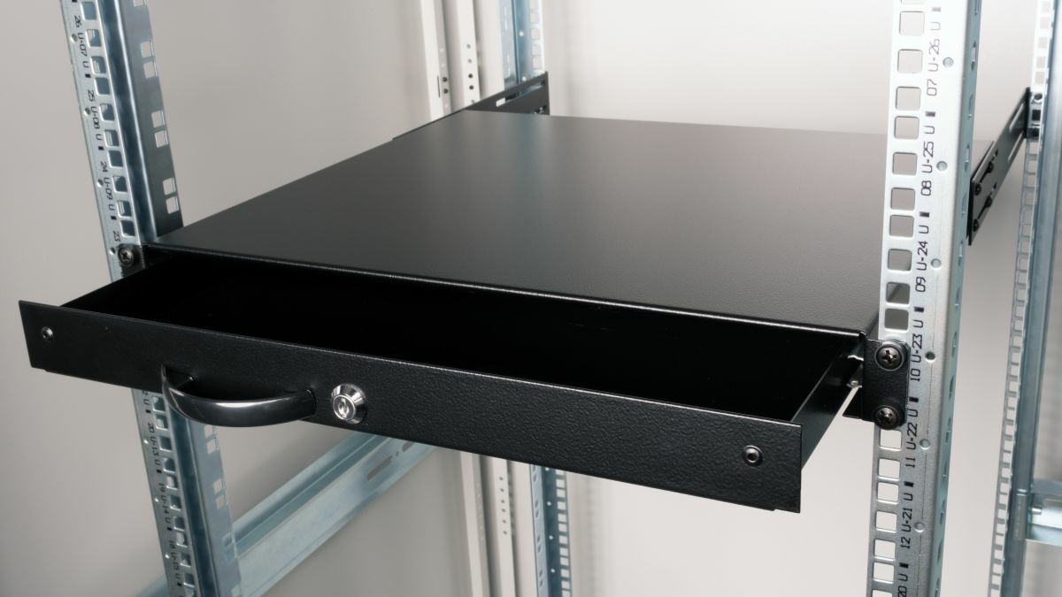 Equip Schublade 19 für Serverschränke 1U abschließbar sw - Zubehör Stromversorgung - 0,48 m, Ansicht 4