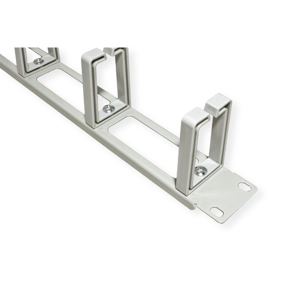 VALUE 48.26cm 19Zoll Frontplatte 5 Kabelösen Typ C Kabeldurchfuhrung RAL 7035, Ansicht 3