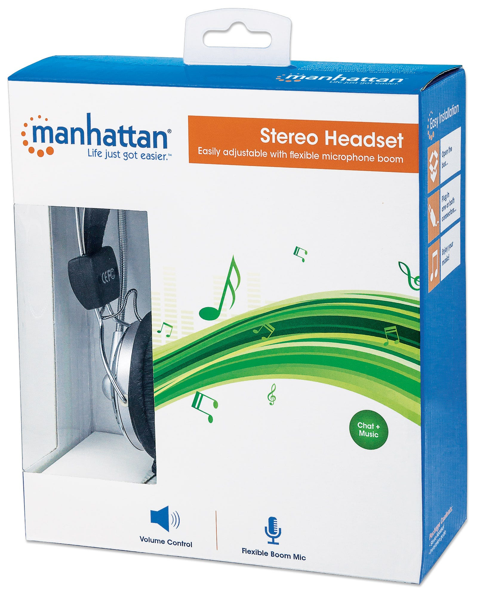 Manhattan Stereo Over-Ear Headset (3.5mm), Microphone Boom (padded), Ansicht 3