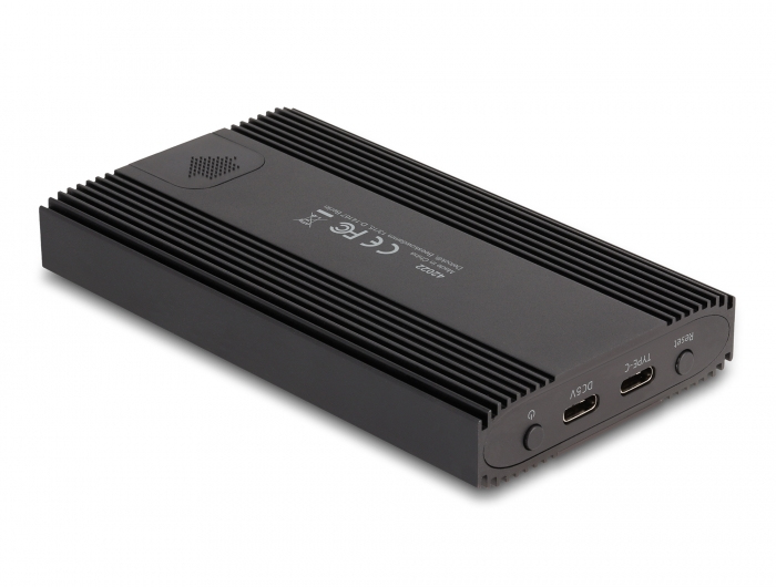 Delock Externes Gehäuse USB 20 Gbps für 2 x M.2 NVMe PCIe SSD mit Type-C Buchse und, Ansicht 3
