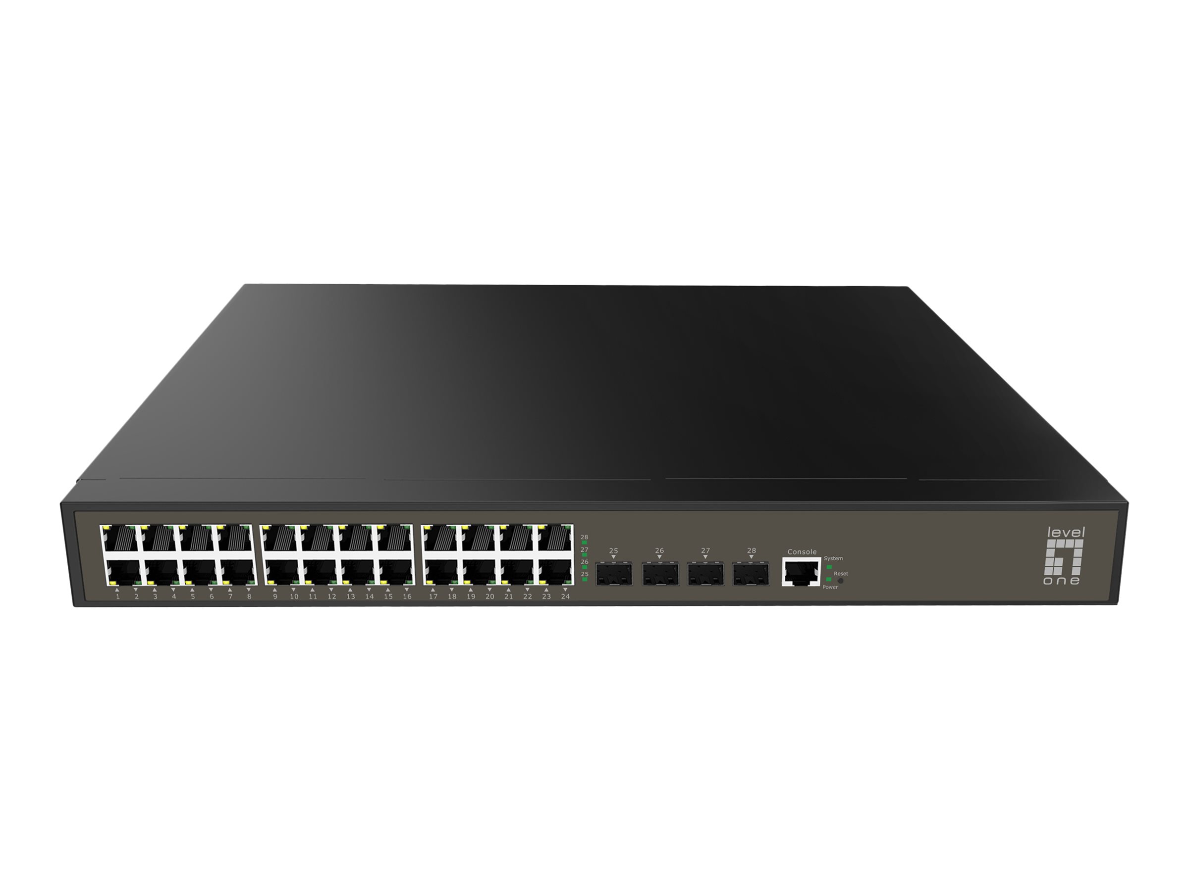 LevelOne GEL-2871 - Switch - managed - 24 x 101001000 + 4 x Kombi-Gigabit-SFP