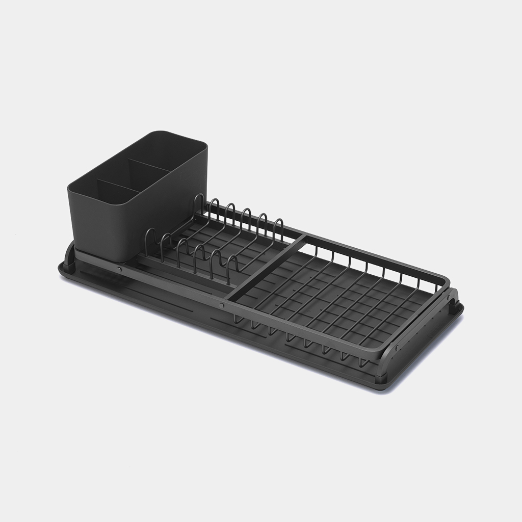 Brabantia Abtropfgestell-Set - Abtropfer - Rack - Freistehend - Besteck - Geschirrspülmittel - Trinkbehälter - Schwarz, Ansicht 2