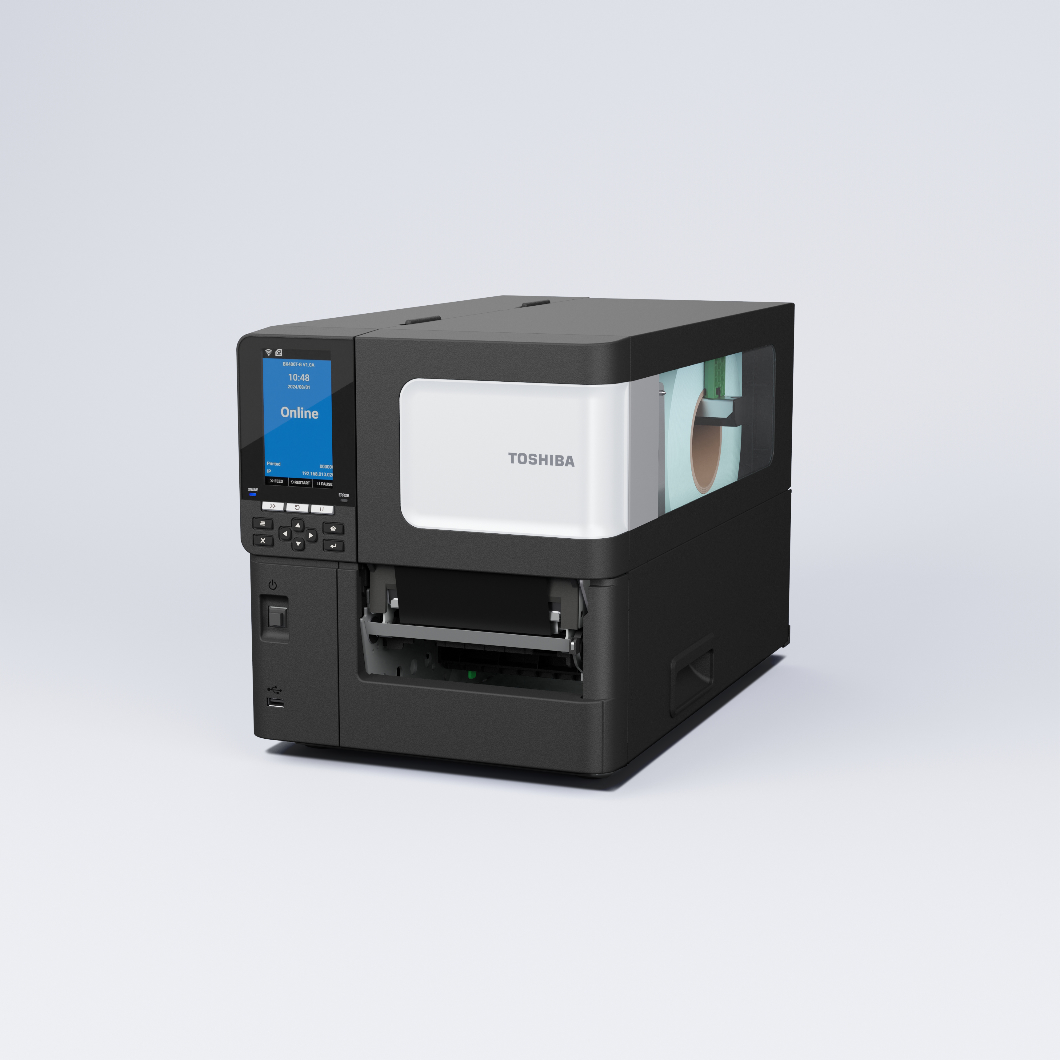 Toshiba Bx410T-Gs02-Qm-S Thermodirekt Thermotransferdrucker - Etiketten-/Labeldrucker - Thermotransferdruck, Ansicht 2
