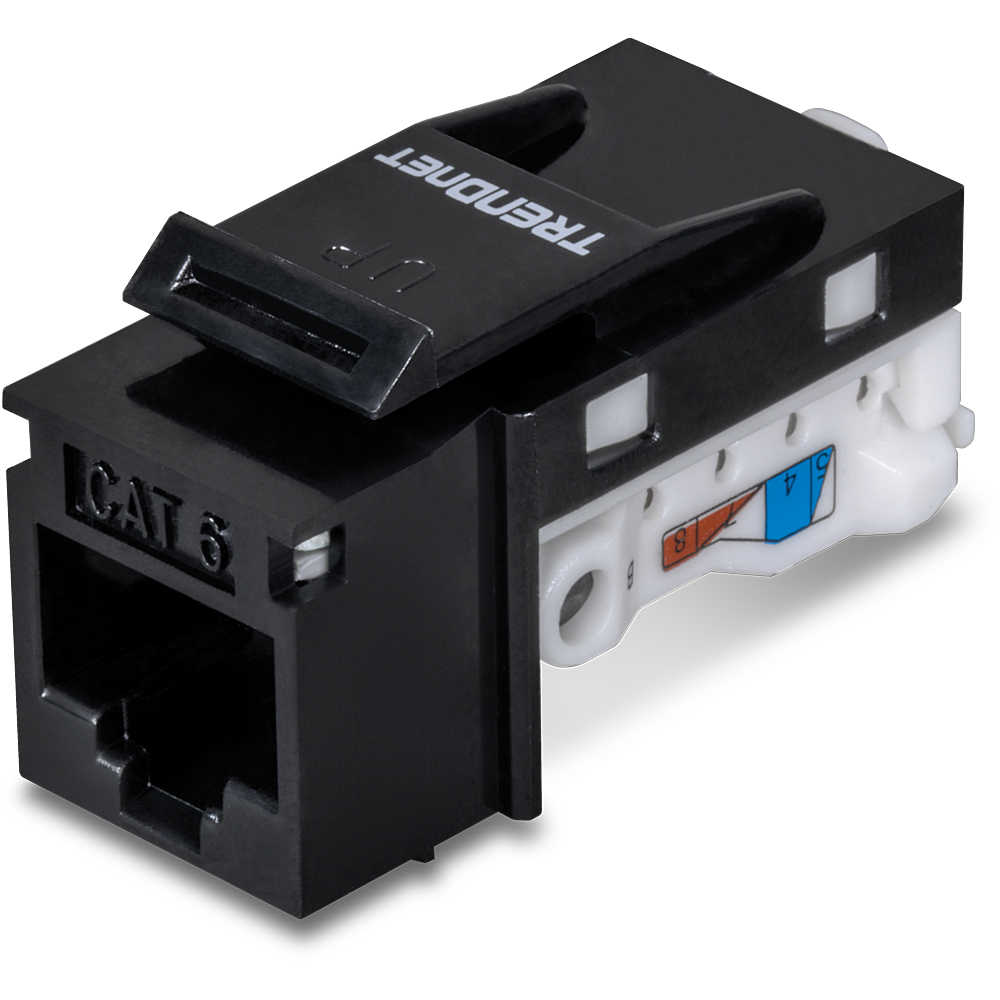 TRENDnet TC-K25C6BK - Modulare Eingabe - CAT 6 - Schwarz - TAA-konform (Packung mit 25), Ansicht 2