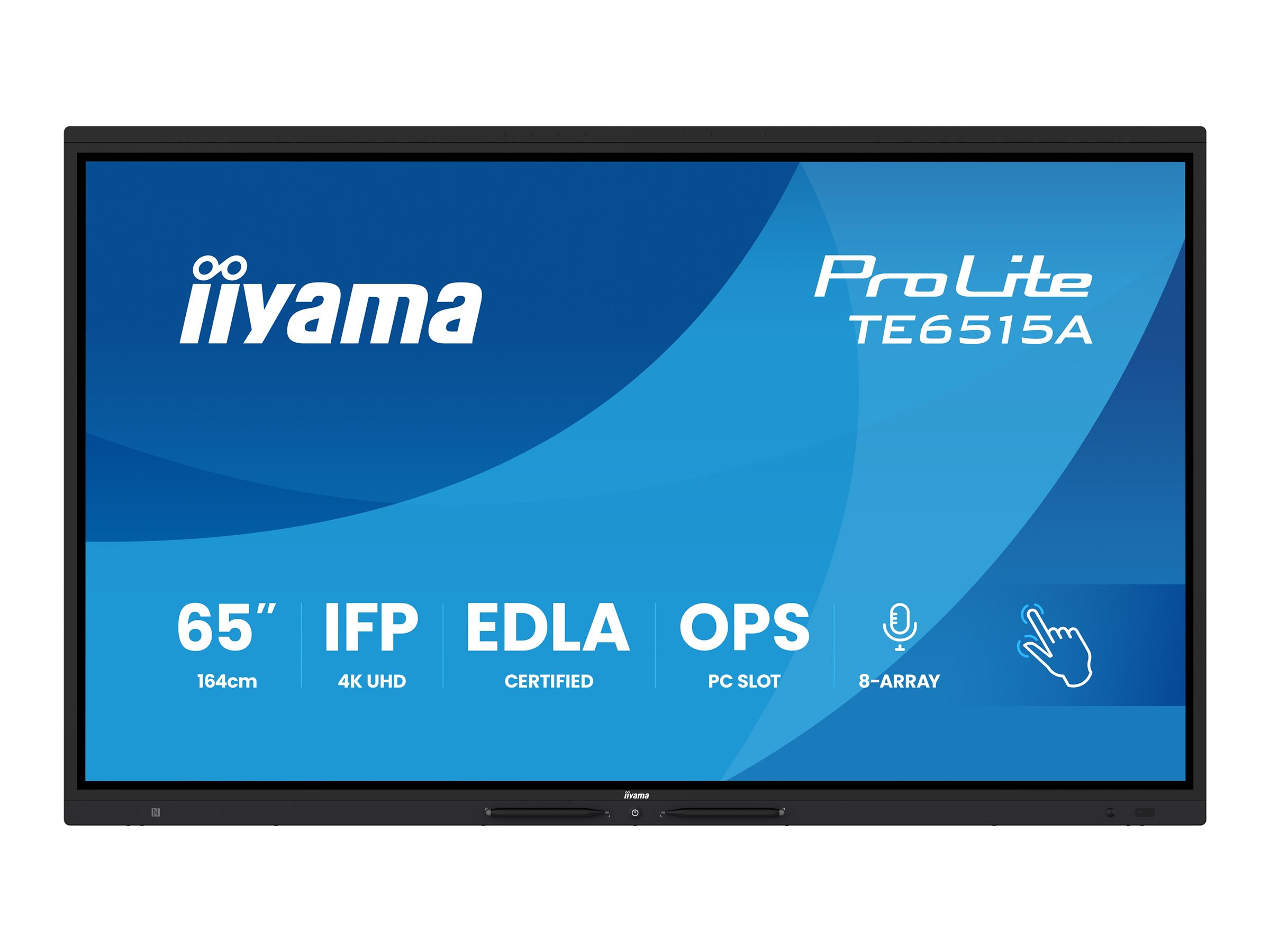 Iiyama ProLite TE6515A-B2AG 65" 4K UHD Touchscreen 16 GB RAM 128 GB Schwarz