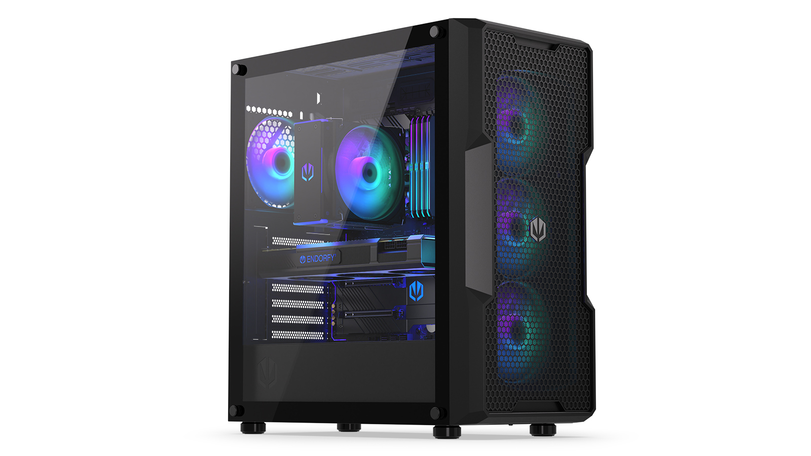 ENDORFY Regnum 400 ARGB - PC-Gehäuse - ATX - Seitenteil mit Fenster (gehärtetes Glas), Ansicht 2