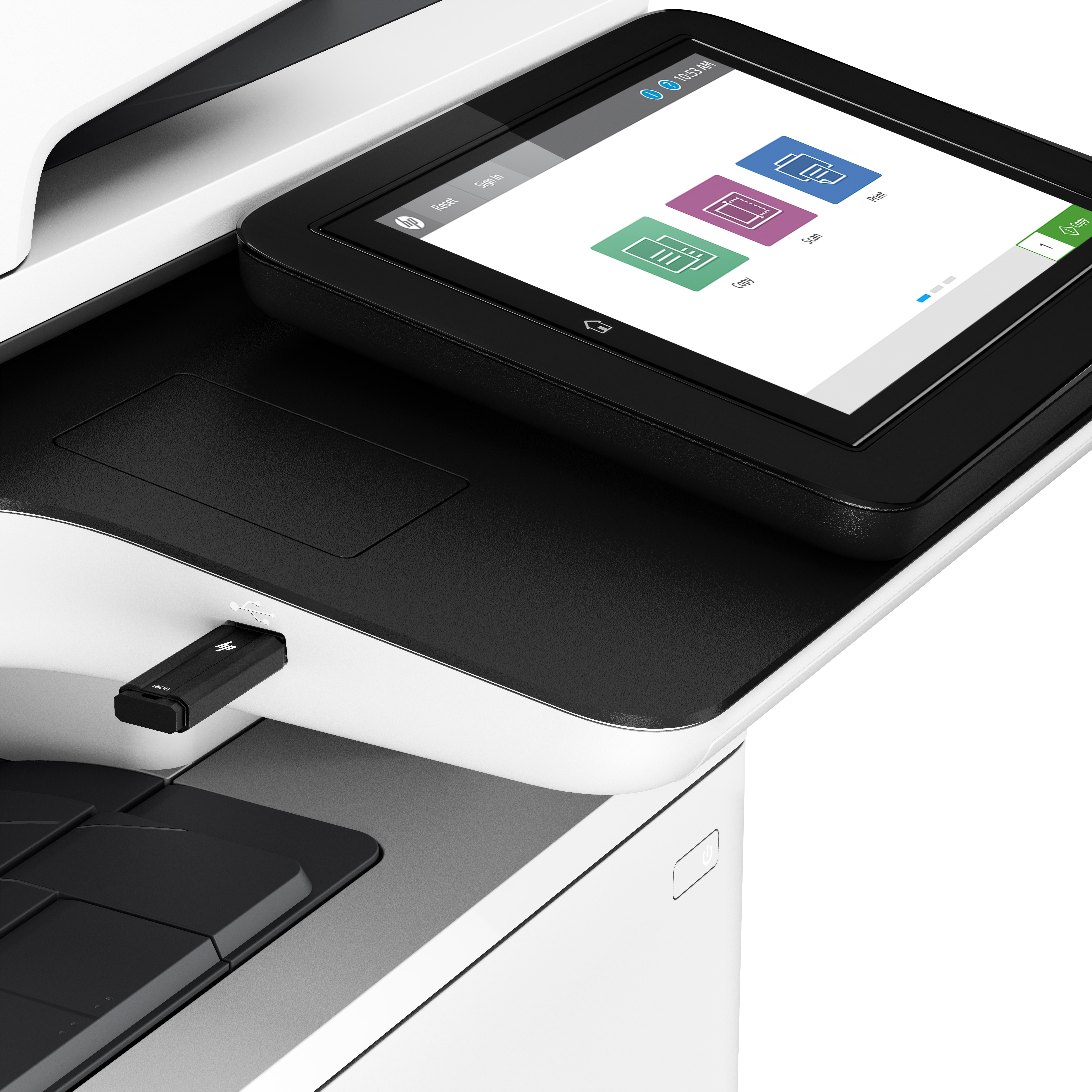 HP LaserJet Managed MFP E52645dn - Black and white - Drucker für Drucken - Kopieren - Scannen und optionales Faxen, Ansicht 2