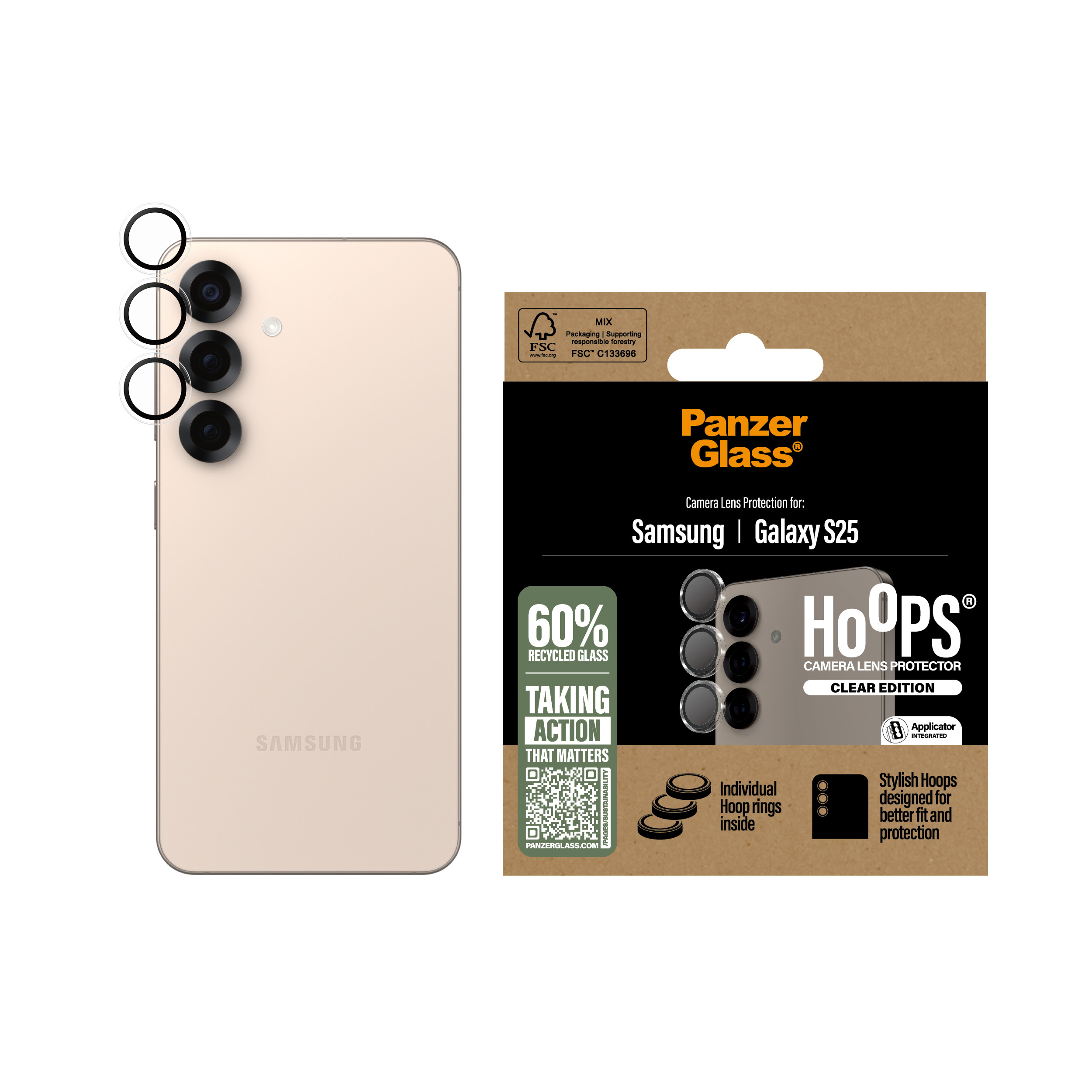 PanzerGlass Hoops - Clear Edition - Objektivschutz für Handy, Ansicht 4
