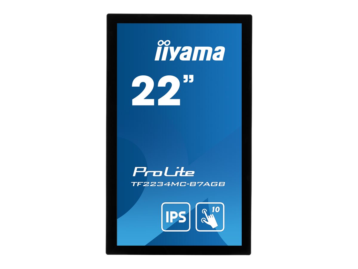 iiyama ProLite TF2234MC-B7AGB - LED-Monitor - 55.9 cm (22") (21.5" sichtbar) - offener Rahmen - Touchscreen - 1920 x 1080 Full HD (1080p) @ 60 Hz - IPS - 350 cd/m² - 1000:1 - 8 ms - HDMI, VGA, DisplayPort - Schwarz