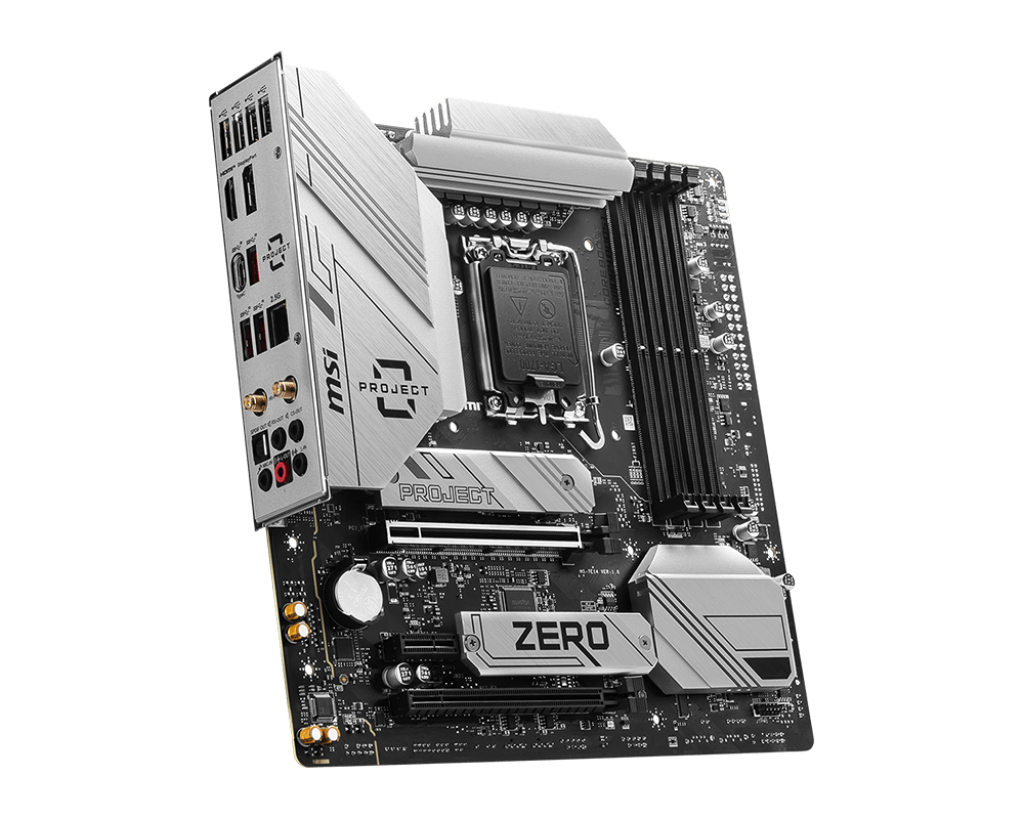 MSI B760M PROJECT ZERO - Motherboard - micro ATX - LGA1700-Sockel - B760 Chipsatz, Ansicht 3