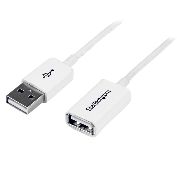 StarTech.com 1m USB 2.0 Verlängerungskabel A auf A - Stecker/Buchse - Weiß - USB A (St), Ansicht 2