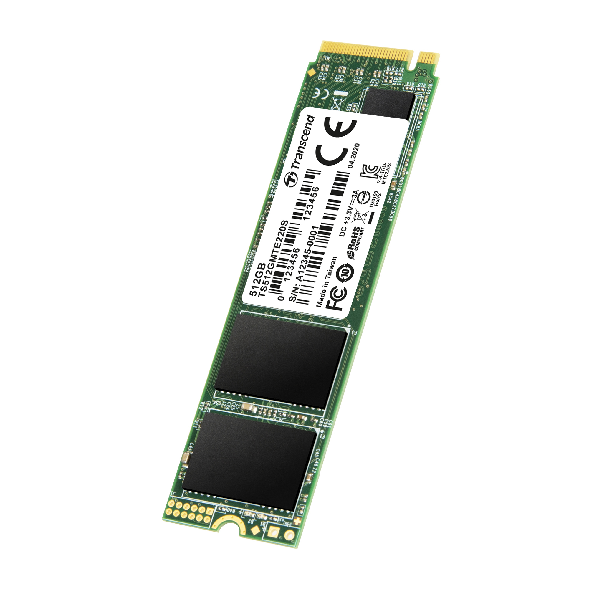 Transcend 220S - SSD - 512 GB - intern - M.2 2280 - PCIe 3.0 x4 (NVMe), Ansicht 4