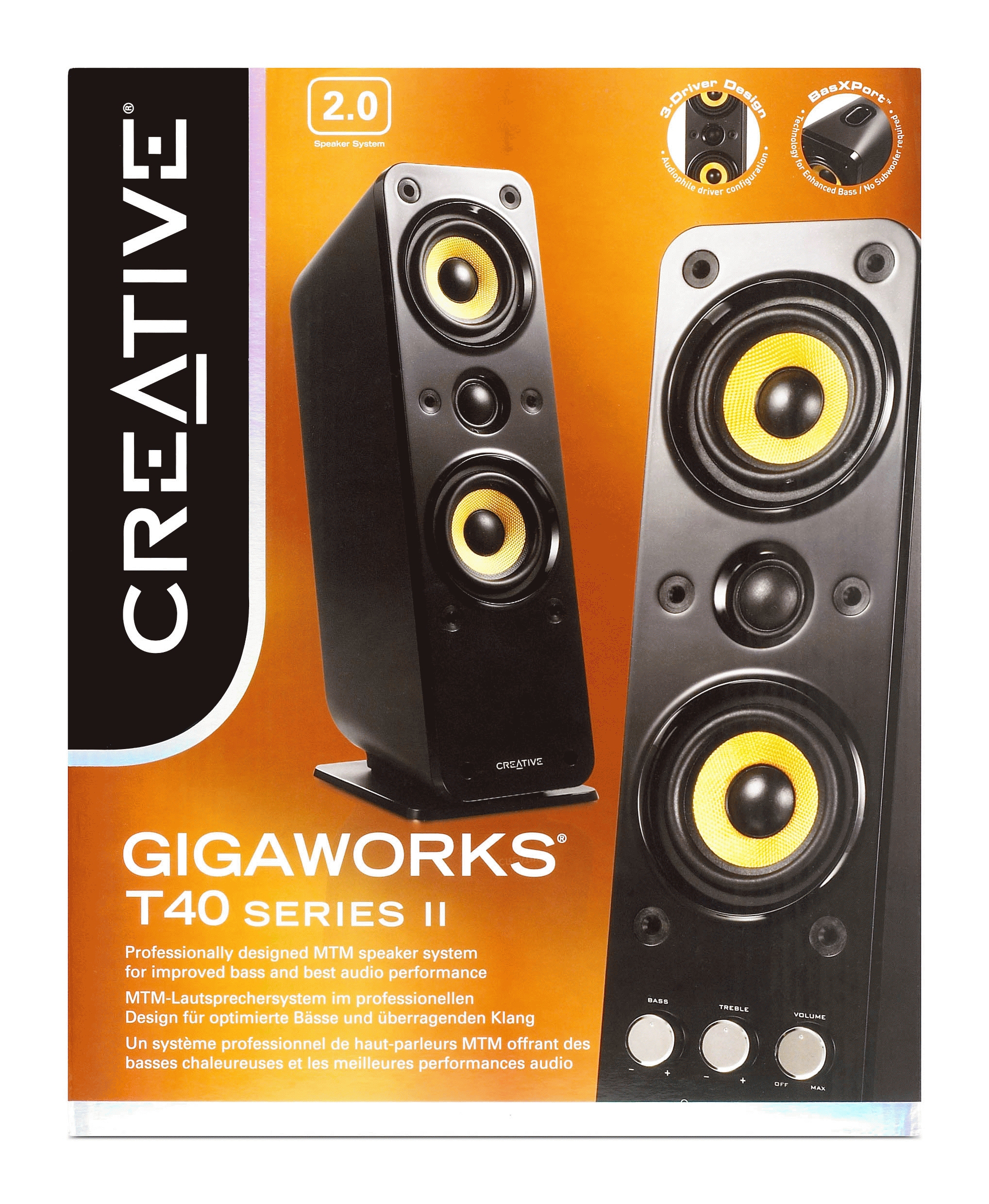 Creative Labs Creative GigaWorks T40 Series II - Lautsprecher - für PC - 32 Watt (Gesamt), Ansicht 4