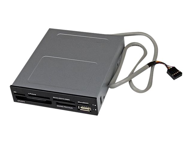 StarTech.com Interner USB 2.0 Kartenleser 3,5 (8,9cm) - 22-in-1 Front Panel Card Reader - Multi Speicherkartenleser für SD / CF / MMC - Kartenleser - 22 in 1 - 8,9 cm (3,5 Zoll) (Multi-Format)