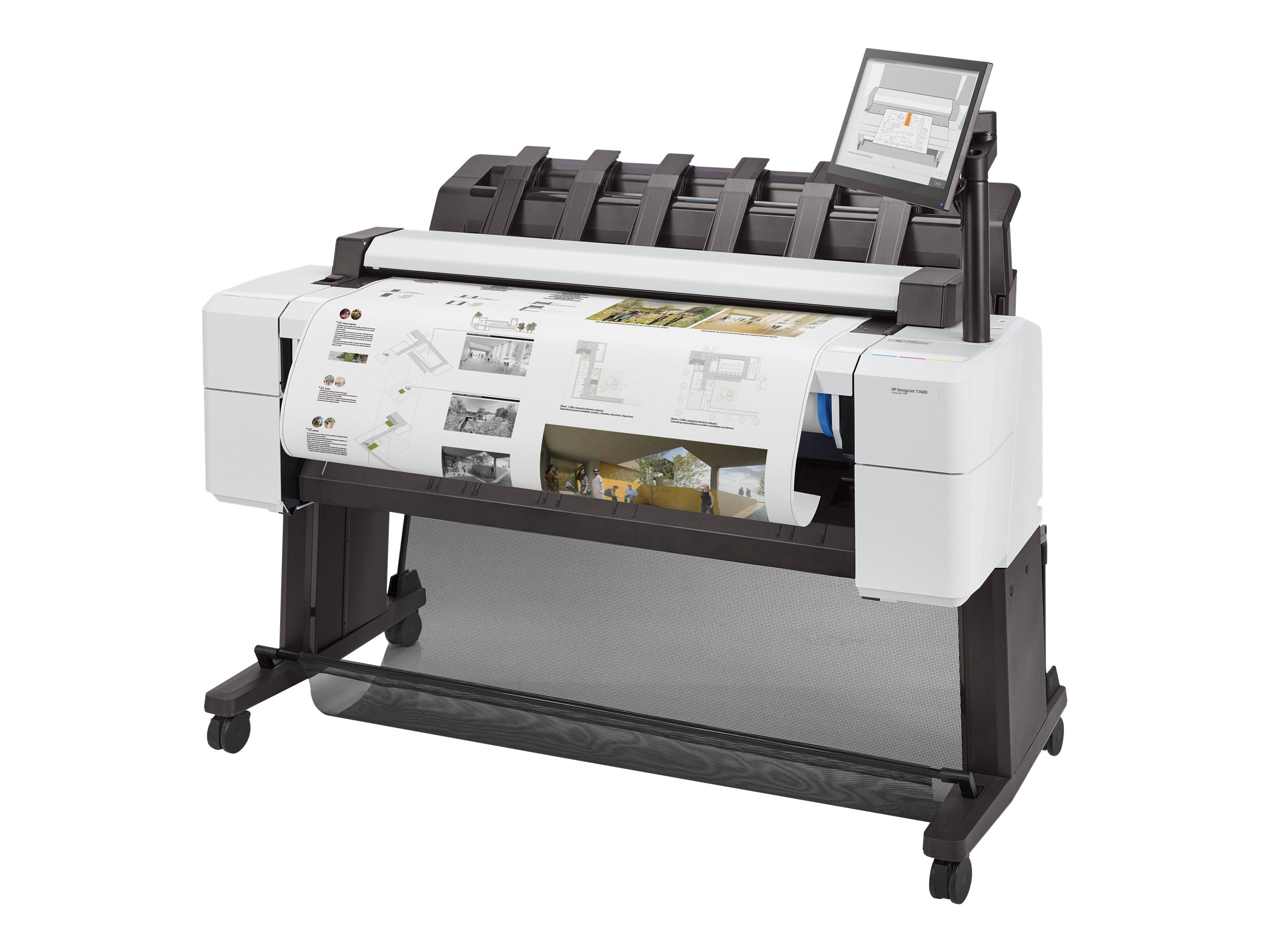 HP DesignJet T2600 PostScript - 914 mm (36") Multifunktionsdrucker - Farbe - Tintenstrahl - 914 x 8000 mm, 610 x 15000 mm (Original) - Rolle (91,4 cm x 91,4 m), 914 x 1219 mm (Medien)