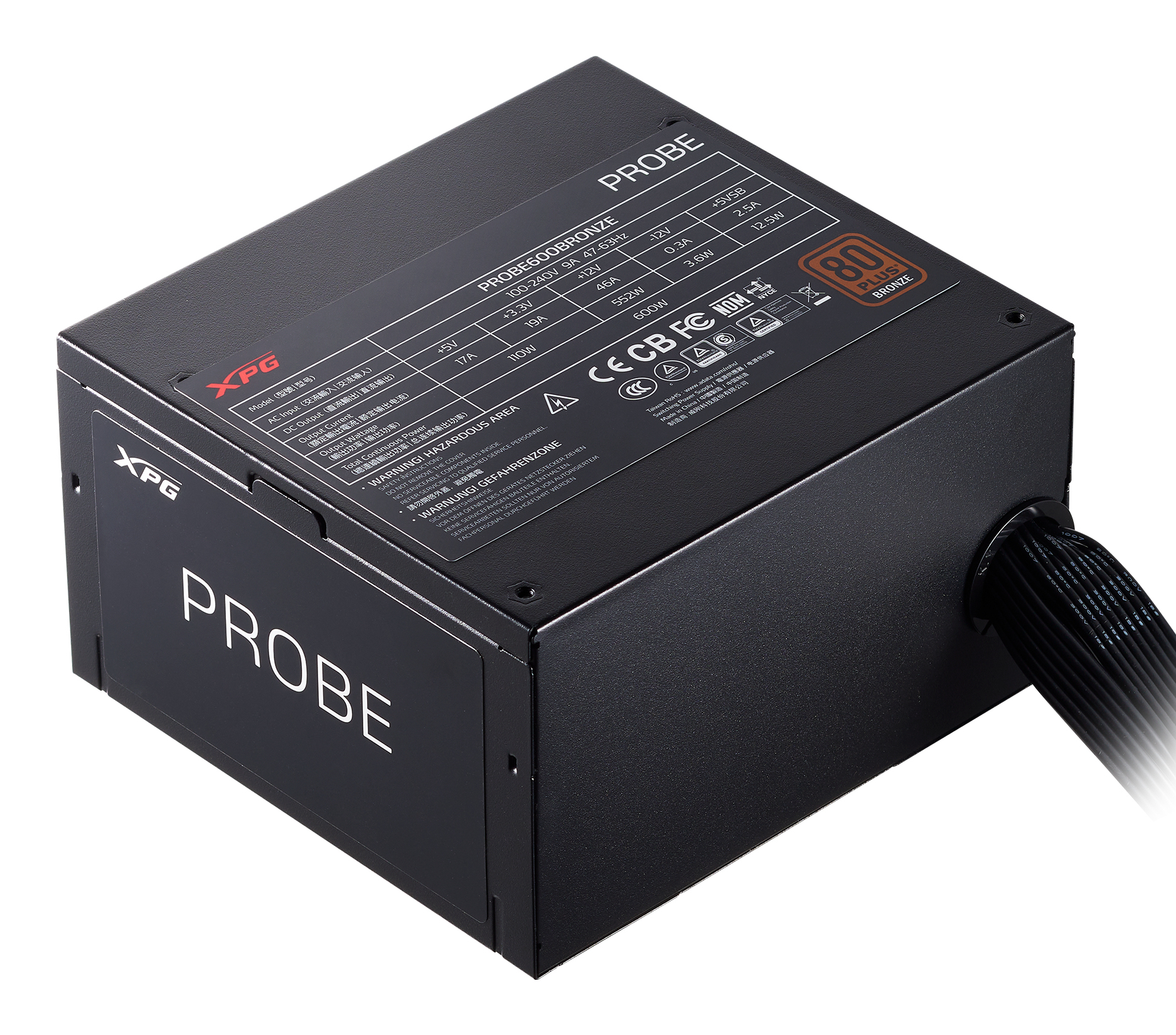 XPG Netzteil PROBE 700/ATX2.4 80+ Bronze retail - PC-/Server Netzteil - ATX, Ansicht 2