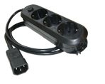 ONLINE USV Steckdosenleiste - Eingabe, Eingang IEC 60320 C14 - Ausgangsanschlüsse: 3 (CEE 7/7), Ansicht 2