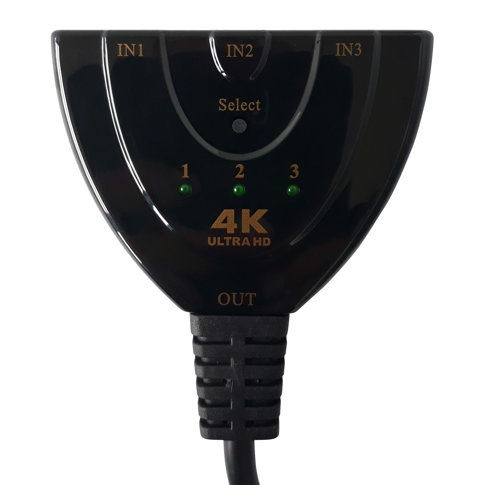 Techly IDATA HDMI-3F30 - HDMI - 1.4b - Schwarz - 30 Hz - 2160p - 3,4 Gbit/s, Ansicht 4