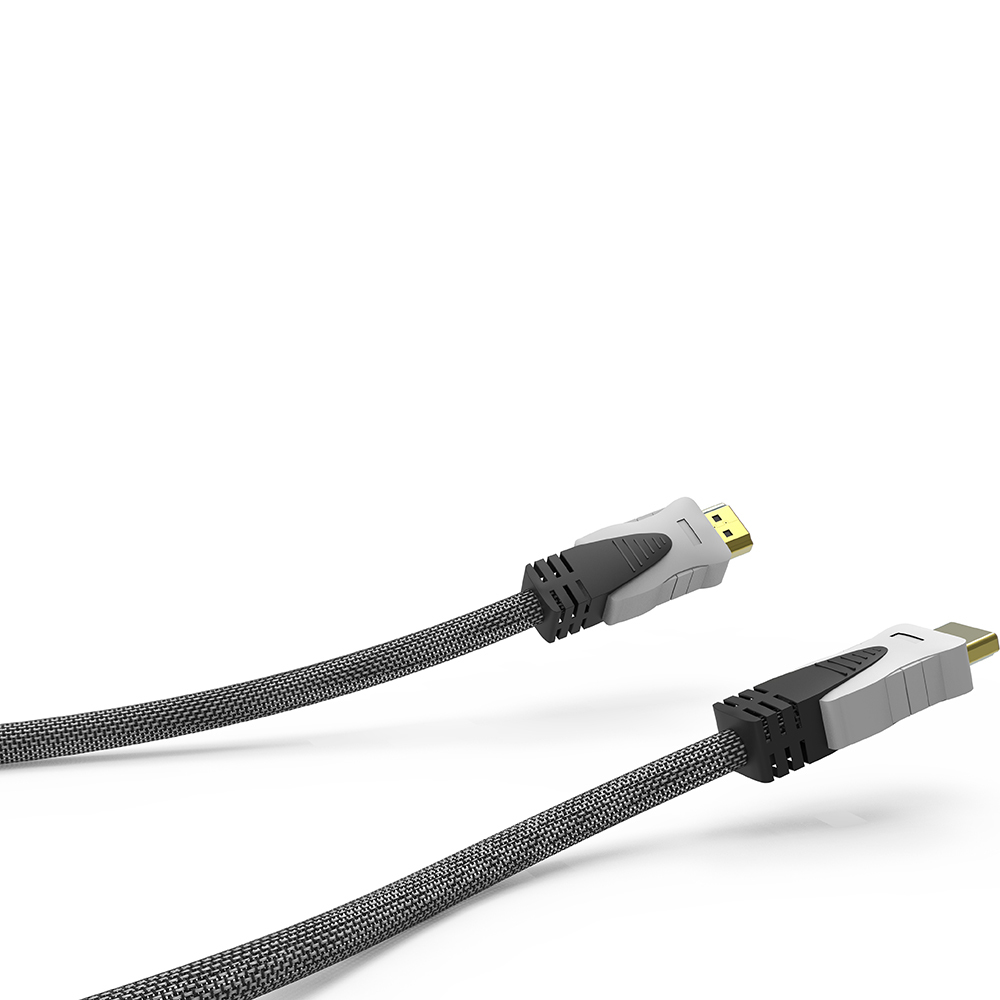 INCA IHD-03T - 3 m - HDMI Typ A (Standard) - HDMI Typ A (Standard) - Grau, Ansicht 4