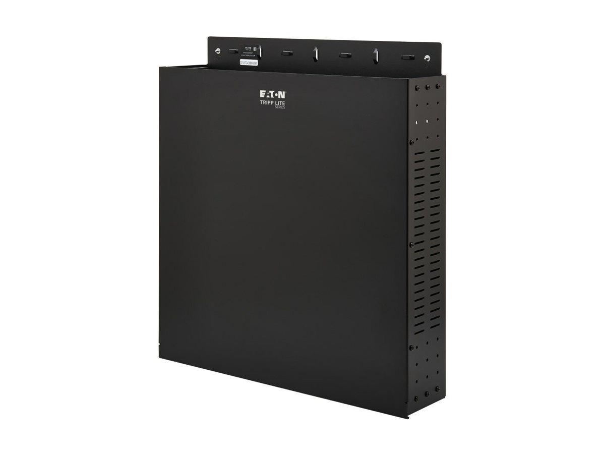 Tripp Eaton Tripp Lite Series SmartRack 2U Low-Profile Vertical-Mount Vented Wall-Mount Mini Rack Enclosure Black - Schrank für Rack-Gehäuse - geeignet für Wandmontage - Schwarz - 2U - 49.27 cm (19.4)