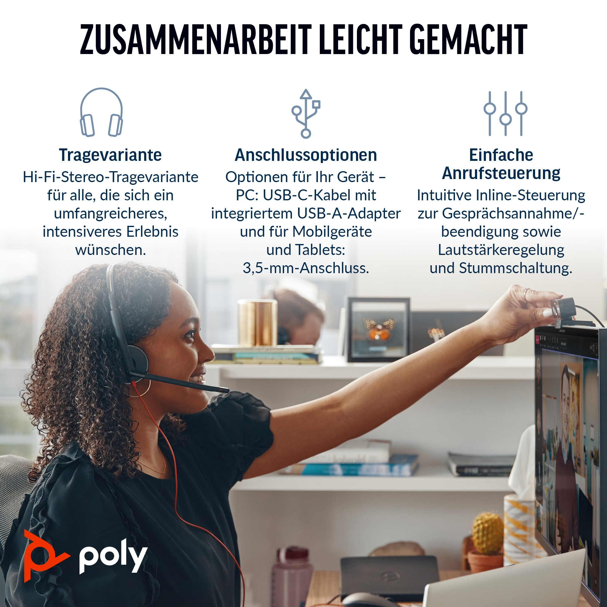 Poly Blackwire C3225 - Blackwire 3200 Series, Ansicht 3