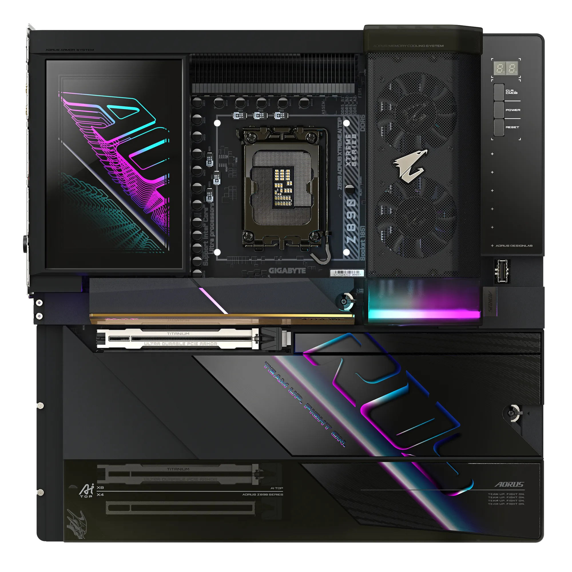 Gigabyte AORUS Z890 A XTREME AI TOP - Motherboard - E-ATX - LGA1851-Sockel - Z890 Chipsatz - USB4, USB 3.2 Gen 2, Ansicht 2