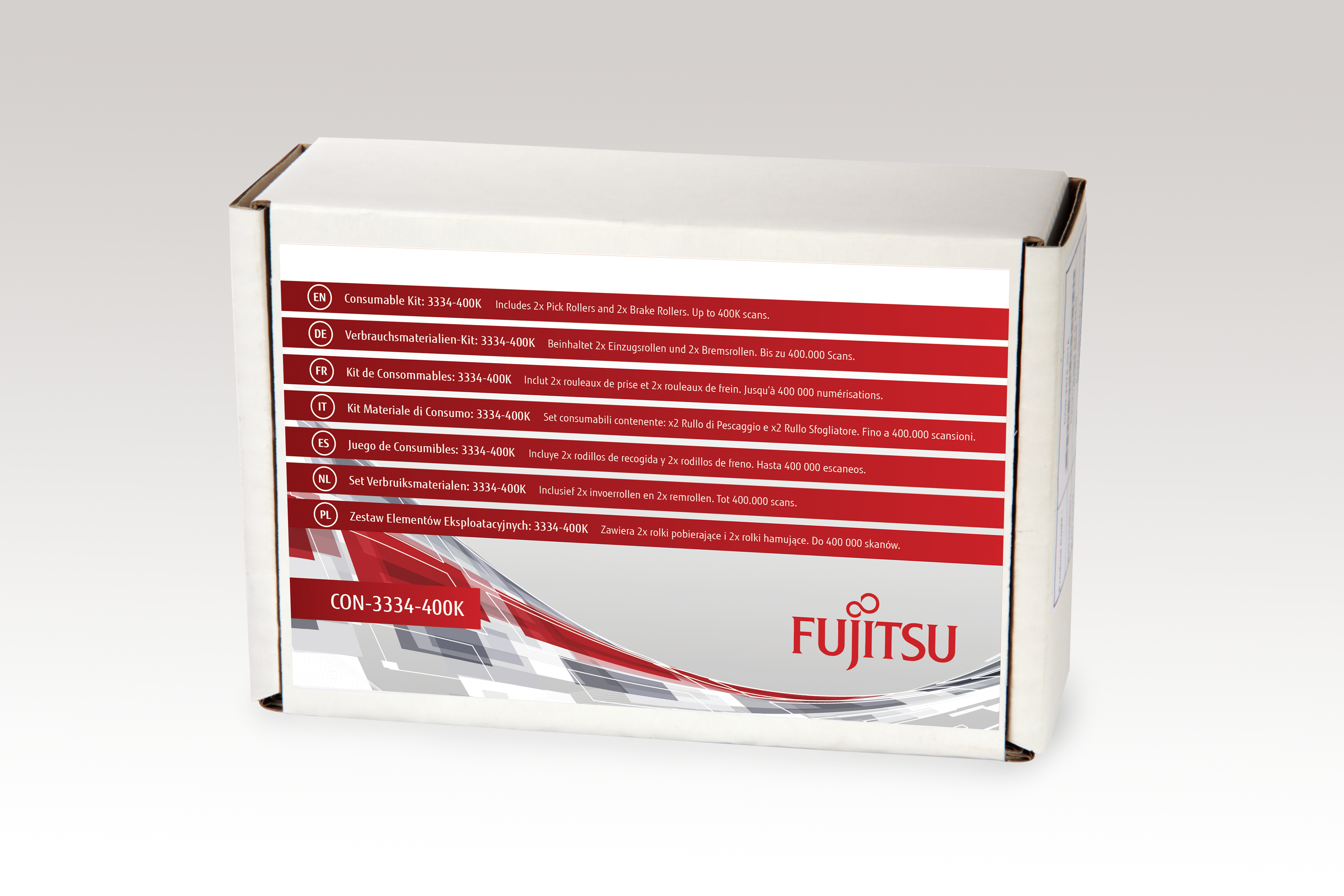 Fujitsu 3334-400K, Verbrauchsmaterialienset, Mehrfarbig