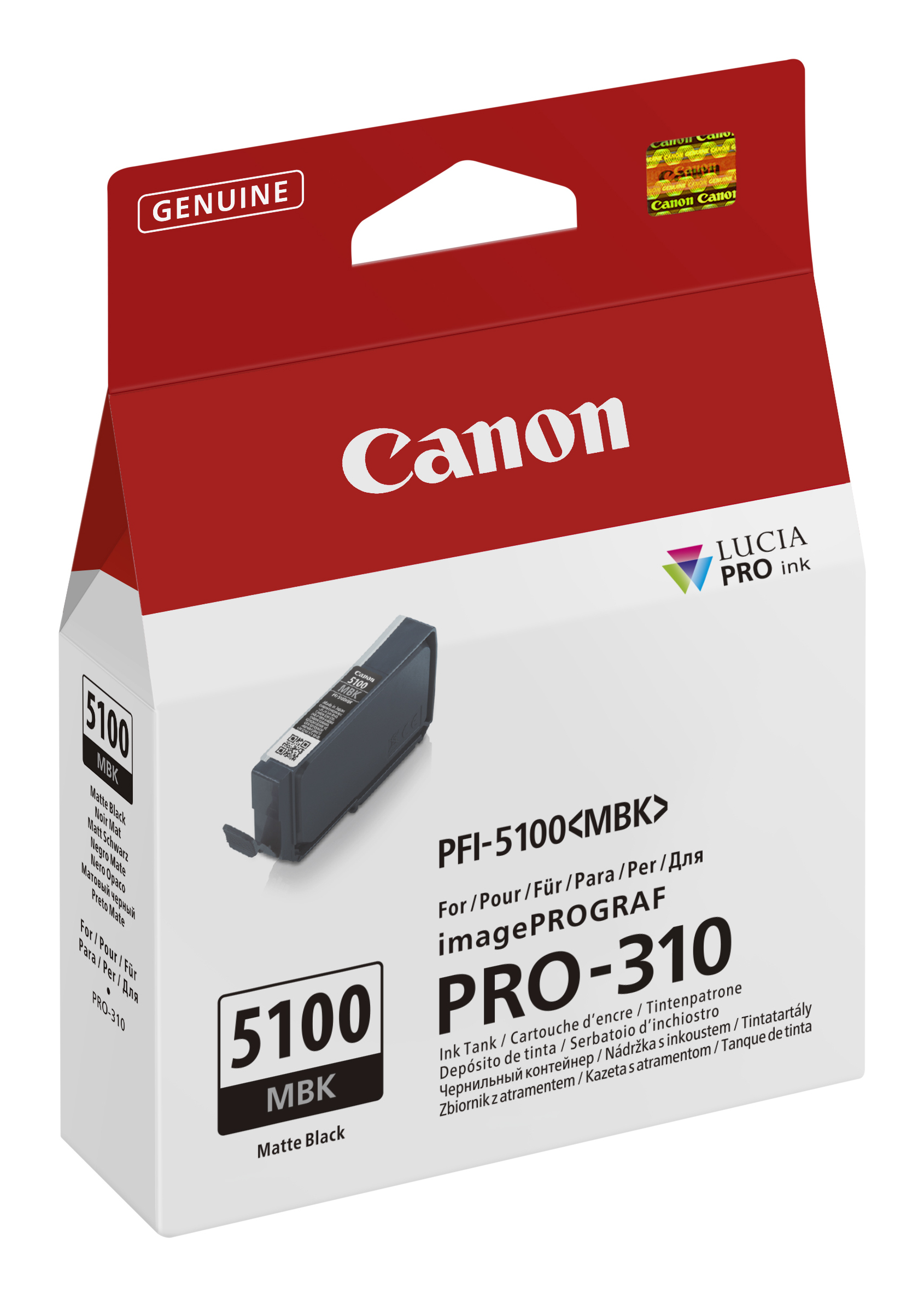 Canon PFI-5100 MBK - 14.4 ml - mattschwarz - original, Ansicht 2