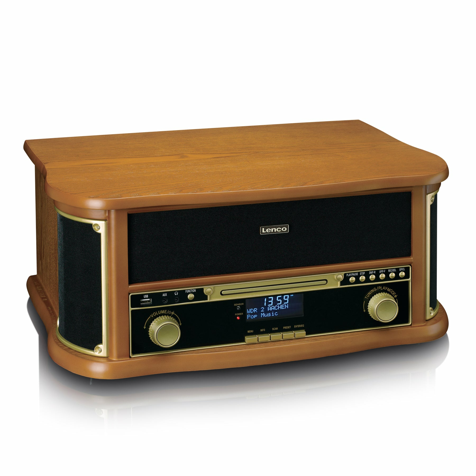 Lenco TCD-2571WD - Holz - 1 Deck s - 1 Disks - Plattenspieler - MP3, Ansicht 2