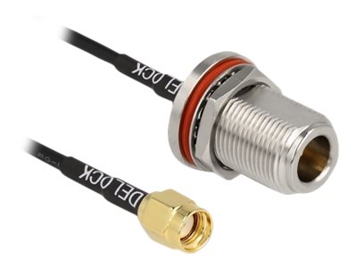 Delock Antennenkabel - RP-SMA Stecker zu N-Anschluss Gefäß