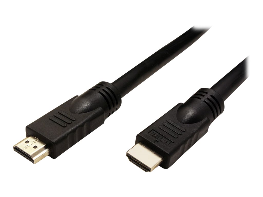 ROLINE Ultra High Speed - HDMI-Kabel mit Ethernet - HDMI männlich zu HDMI männlich - 20 m - abgeschirmt - Schwarz - aktiv, 2160p Unterstützung, Unterstützung für 4K60Hz (3840 x 2160)