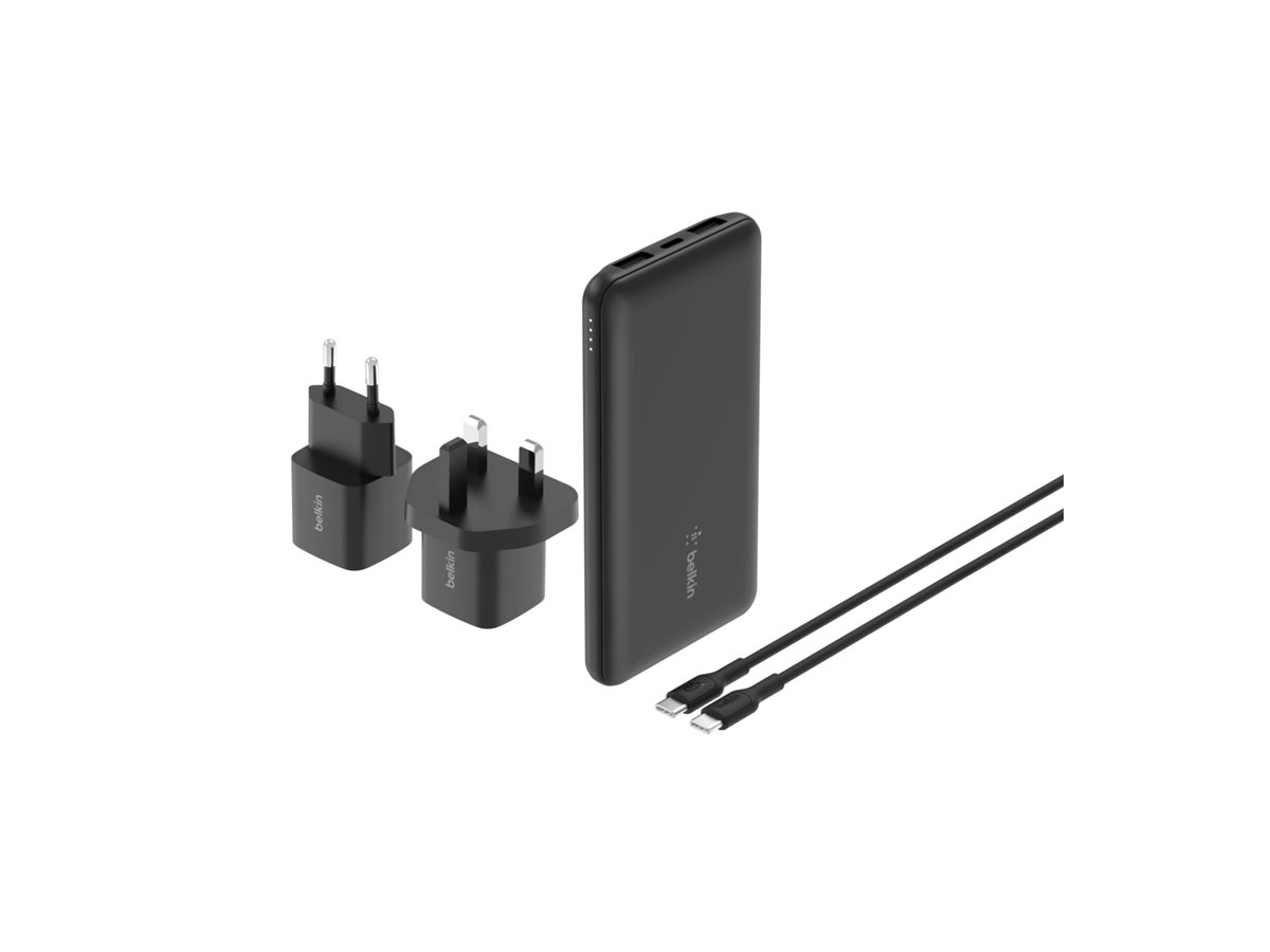 Belkin BoostCharge - Powerbank - 10000 mAh - 15 Watt - 3 Ausgabeanschlussstellen (2 x USB, 24 pin USB-C), Ansicht 4