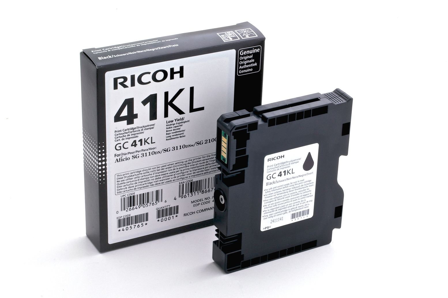 Ricoh GC 41KL - Low Yield - Schwarz - original, Ansicht 2