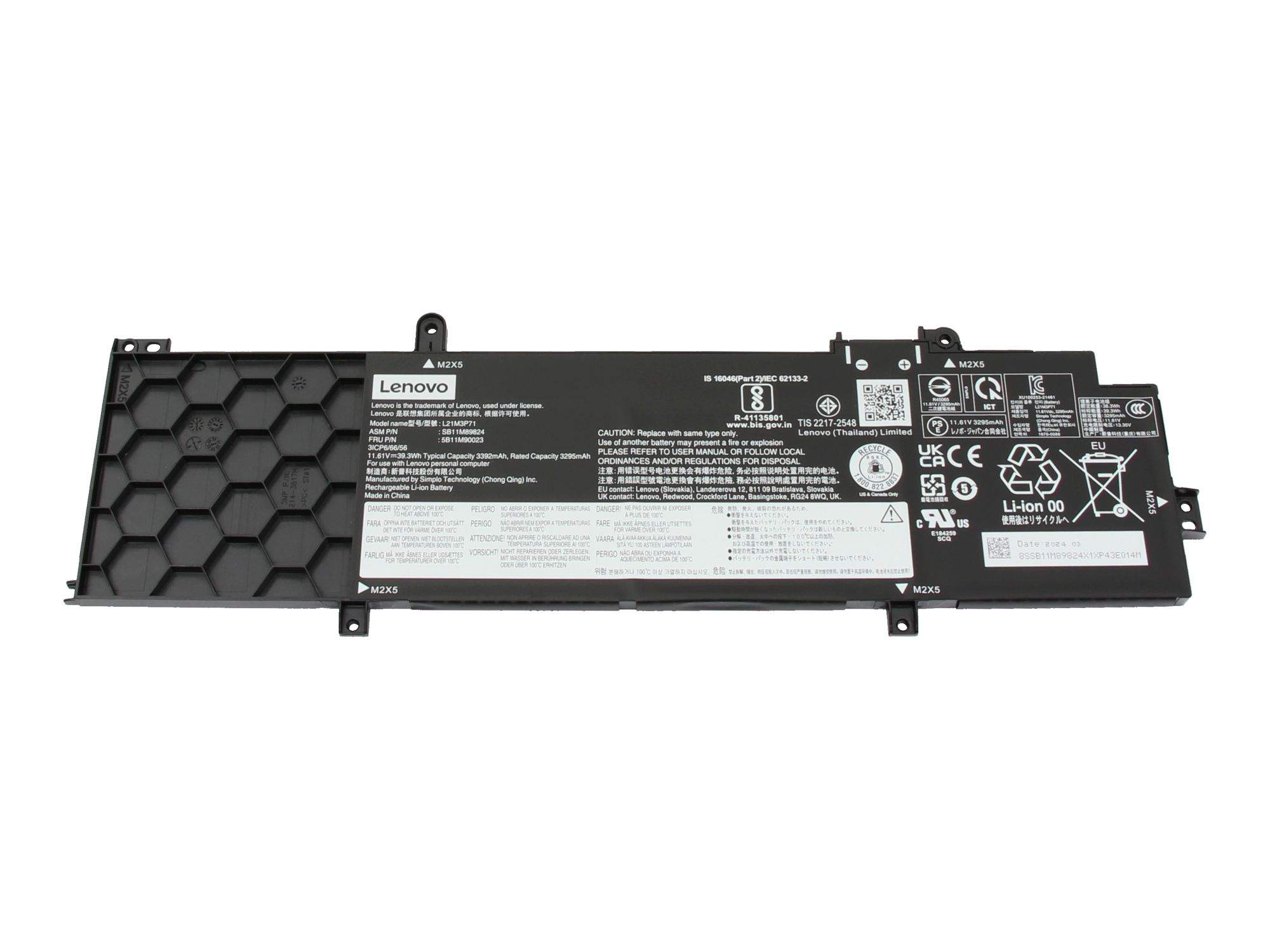 Lenovo Laptop-Batterie - Lithium-Ionen - 3 Zellen, Ansicht 2