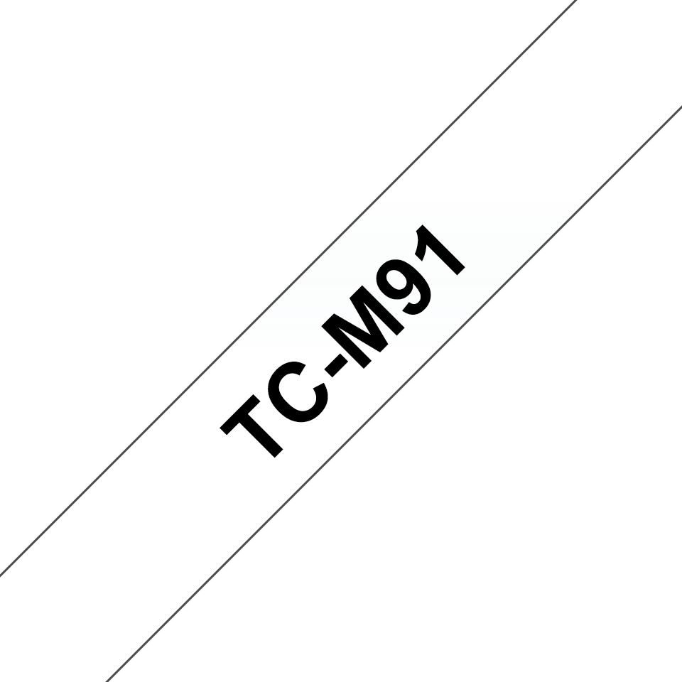 Brother TCM91 - Matt - 9 mm x schwarz auf durchsichtig, Ansicht 2